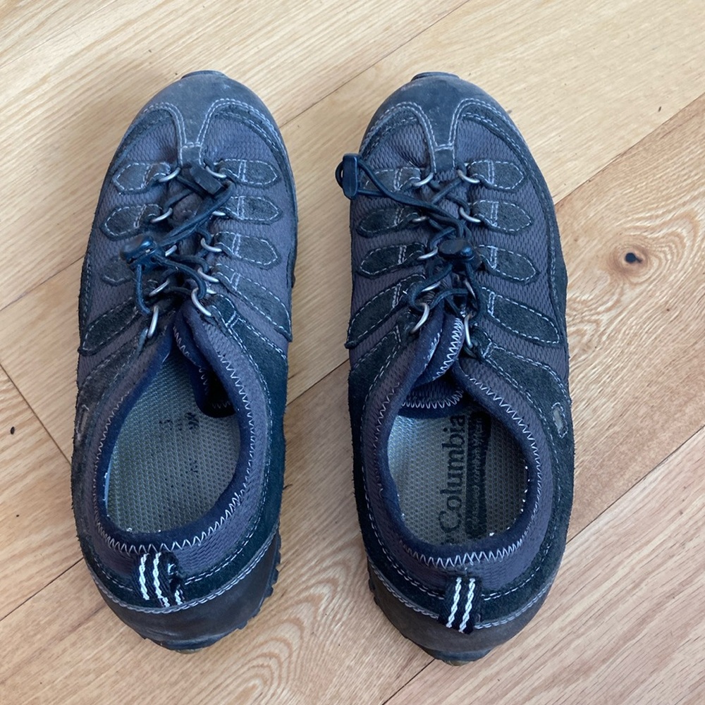 Columbia Women's Tenacity Hiking Sneakers Black Size 8 Partial Suede, Omni Grip